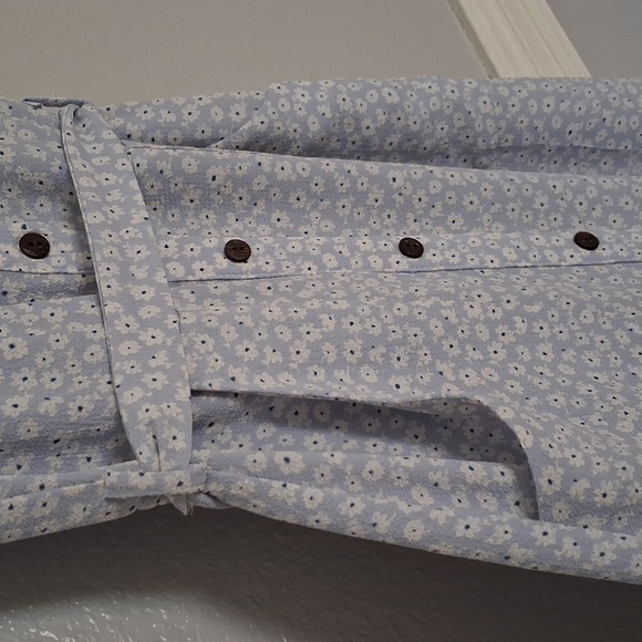 Monteau Light Blue Floral Midi Dress - Picture 4 of 5